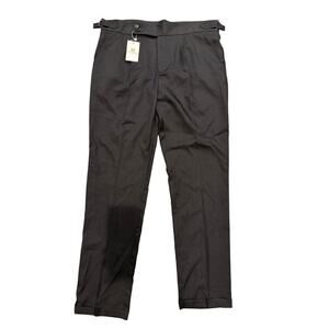 Timeless Form Men's NWT Black XL 32 Dress Pants Buckle Waist Straight Leg